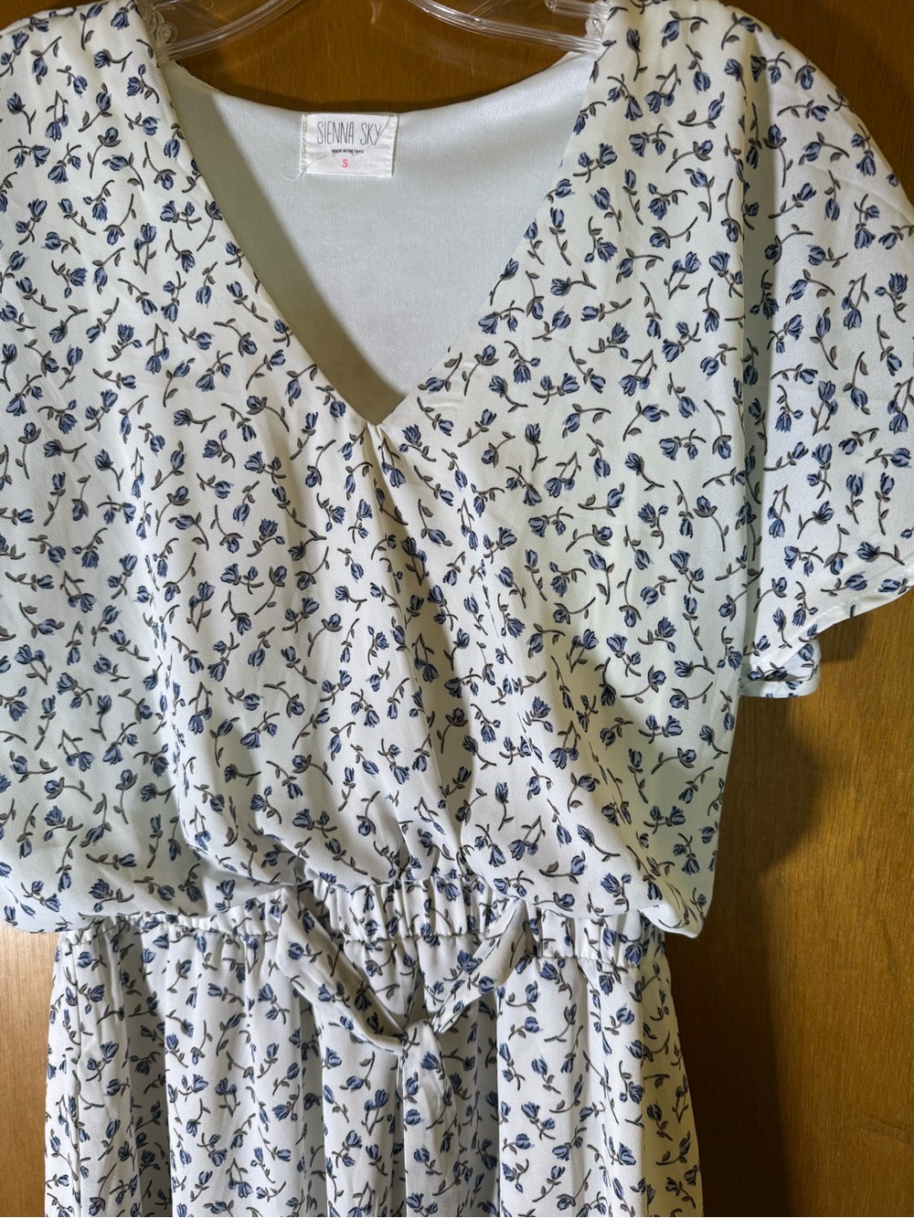 Sienna Sky White Midi Dress with Black Floral Print - Picture 5 of 10